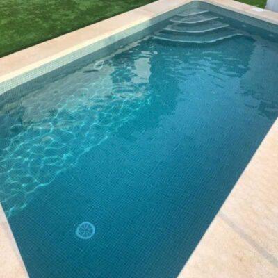 Gresite para piscina verde